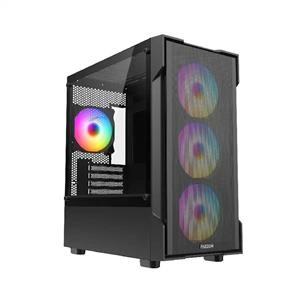 FAZEON F1 650W 80PLUS BRONZE Mesh 4x120mm Rainbow Fanlı mATX Bilgisayar Kasası