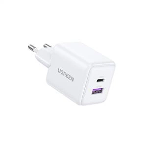 UGREEN 30W GaN Hızlı Şarj Cihazı 2 Portlu, 1xUSB-A, 1xUSB-C, - Beyaz