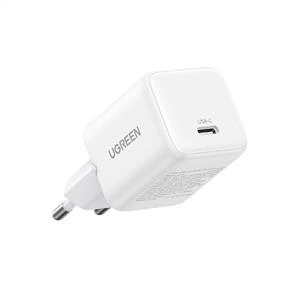 UGREEN 30W GaN USB-C Tek Portlu Hızlı Şarj Cihazı - Beyaz