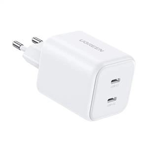 UGREEN 45W GaN Hızlı Şarj Cihazı Type-C QC PD 2xUSB-C, Beyaz