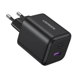UGREEN 45W GaN Hızlı Şarj Adaptörü ( 1xUSB-C + 1xUSB-A ) - Siyah