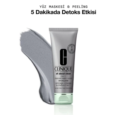 Clinique All About Clean Kömür Maskesi Ve Peeling 100ml