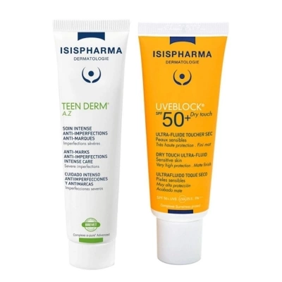 Isis Pharma Teen Derm AZ ve Uveblock Dry Touch SPF50 Set