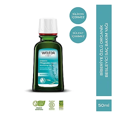 Weleda Rosemary Conditioning Hair Oil Organik Biberiye Özlü Besleyici Saç Bakım Yağı 50ml