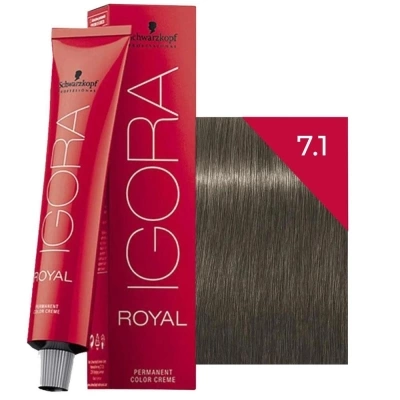 Igora Royal Saç Boyası 7-1 Küllü Kumral 60ml