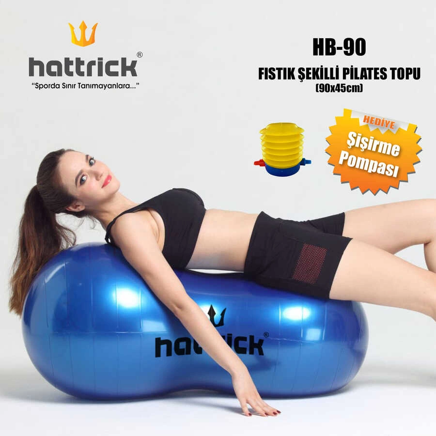 HB90 FISTIK ŞEKİLLİ PİLATES TOPU 90x45 CM