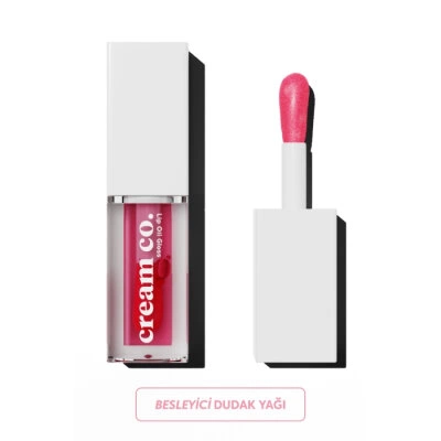 Cream Co. Dudak Parlatıcısı Nemlendirici Besleyici Lip Oil Gloss | Ahududu Aromalı