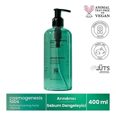 Cosmogenesis Labs Arındırıcı Köpüren Gözenek Yüz Temizleme Jeli 400ml