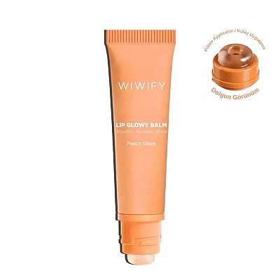 Wiwify Peach Glaze Şeftali Tonlu Dudak Balmı – Parlatıcı & Nemlendirici 13 ml