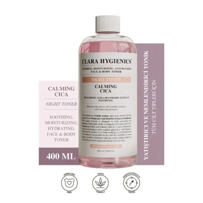 Clara Hygienics Calming Cica Leke Karşıtı Etkili Gece Toniği 400ml