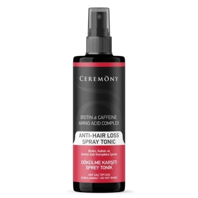 Ceremony Biotin & Kafein & Amino Kompleks içeren Dökülme Karşıtı Saç Sprey Toniği 250ml