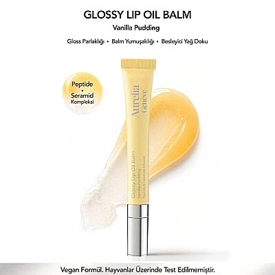 Aurelia Geneve Glossy Lip Oil Vanilla Pudding Dudak Balmı 12 ml