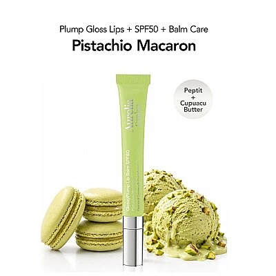 Aurelia Geneve Glossy Plump SPF50 Dudak Balmı Pistachio Macaron