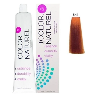 Color Naturel Kalıcı Saç Boyası Açık Yoğun Bakır 8-44
